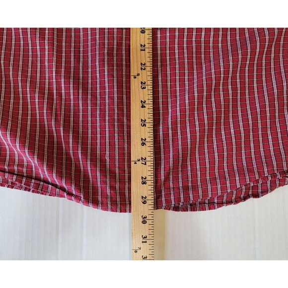 US Expedition Men's Long Sleeve Button Down Shirt Red Plaid Flannel XL Cotton - Picture 10 of 11